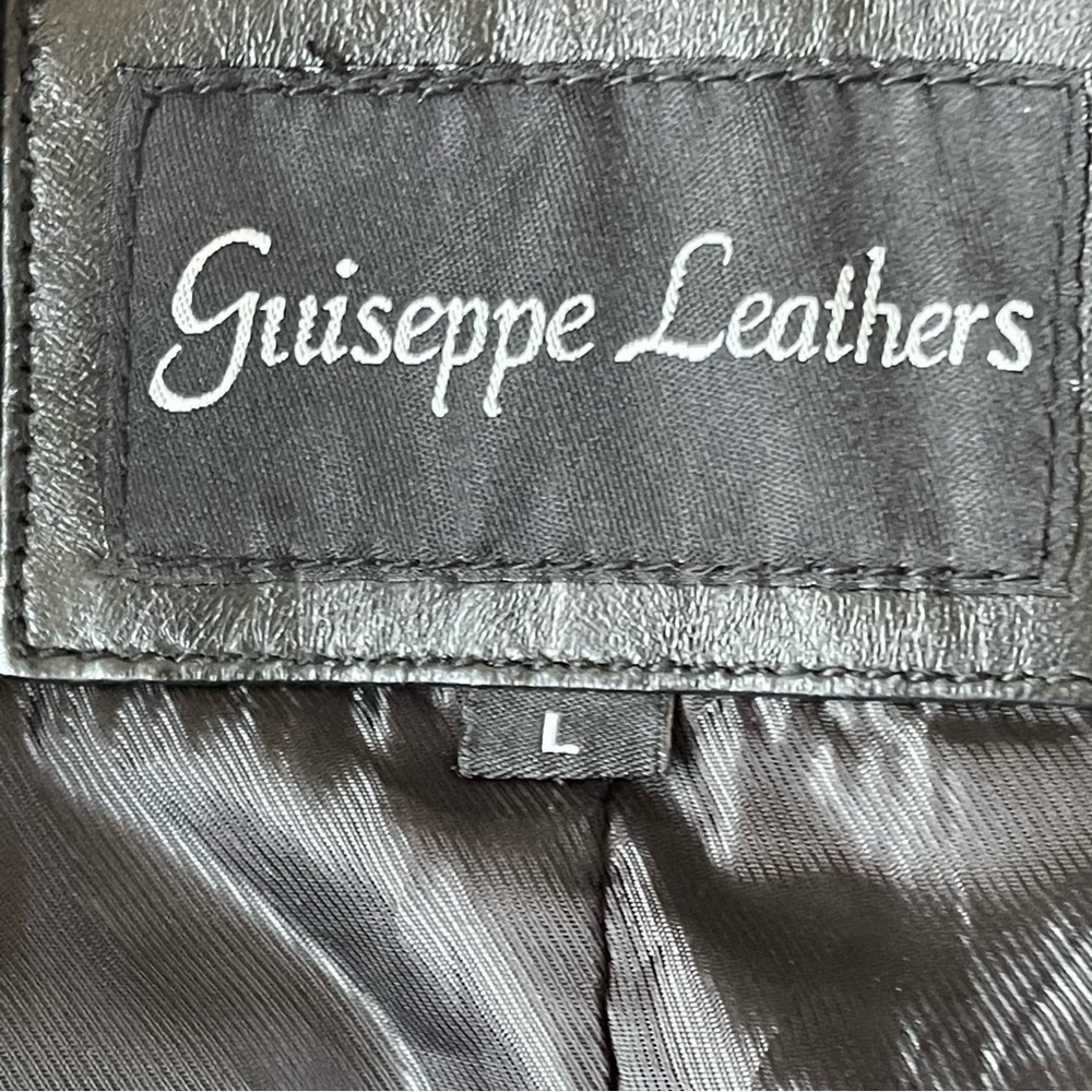 GUISEPPE leather Motorcycle black‎ jacket - Picture 5 of 16